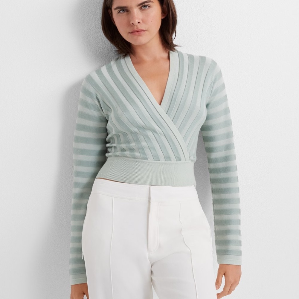 Cross Front Sweater Grey Club Monaco